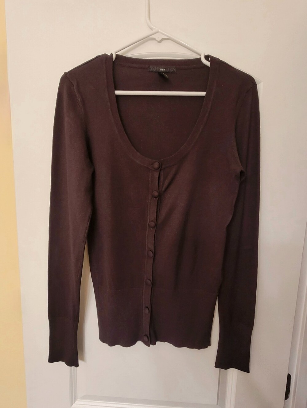 H&M Women's Button-Front Cardigan - Dark Brown